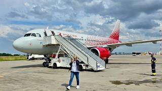 Rossiya Airlines Airbus A319 | Flight from Tyumen to Saint Petersburg | Thunderstorm before landing