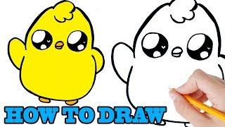 HOE TEKEN JE EEN SCHATTIG KUIKENTJE? HOW TO DRAW FOR KIDS EASY