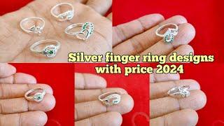 silver finger ring designs with price 2024/Silver finger ring collection with price 2024