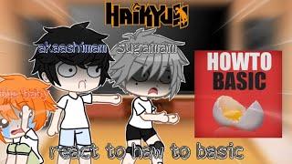 haikyuu react to haw to basic 