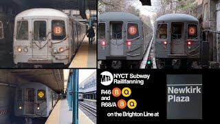 NYC Subway: R46, R68, R68A B and Q Trains at Newkirk Plaza- With R46 B Train (4/7/23)