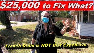 Woman has Estimate of 25,000, Calls Apple Drains - Solving Backyard Water - GUARANTEED