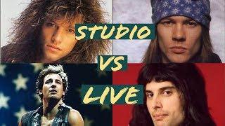 Rock singers studio VS live