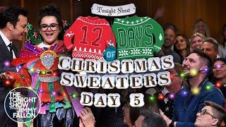 12 Days of Christmas Sweaters 2024: Day 5 | The Tonight Show Starring Jimmy Fallon