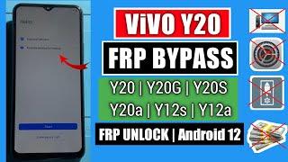 Vivo Y20 FRP Bypass Andriod 12 | Vivo Y20/Y20G/Y20s/Y20a Google Account Unlock Without Pc