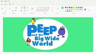 How to draw the Peep and the Big Wide World logo using MS Paint | How to draw on your computer