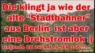 Die klingt ja wie der alte "Stadtbahner" in Berlin! ...ist aber eine moderne Drehstromlok! "Sybic"