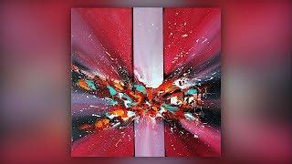 Colorful Abstract Painting / Acrylic Paint / Palette Knife Technique / Demo #048