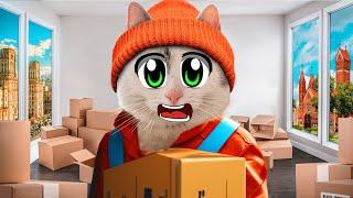 НОВЫЙ ДОМ для КОШКИ МУРКИ! РЕАКЦИЯ на СЕКРЕТНУЮ КОМНАТУ! 24 ЧАСА