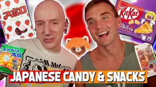 Brits Try Japanese Candy & Snacks | Roly & Calum