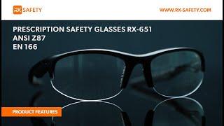 Prescription Safety Glasses RX-651 | ANSI Z87 and EN 166 | RX Safety