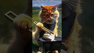“She grilled the fish without THIS?!” #cat #chefcat #catcooking