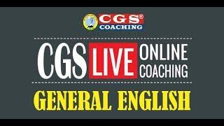 CGS LIVE | English C11 By Sanjeev Mathur Sir