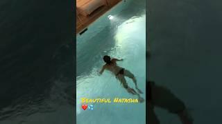Beautiful Natasha swimming ️ #shorts #travel #girl #top #travelvlog #bikini