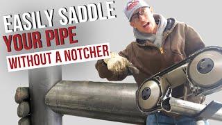 How to Easily Saddle, Notch, or Cope Pipe & Tubing for Building Fence using a Portable Band Saw