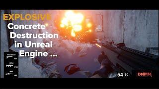 Unreal Engine Explosive Barrels and Concrete Destruction like BLACK (2006)