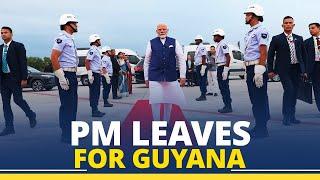 LIVE: PM Modi emplanes for Georgetown, Guyana