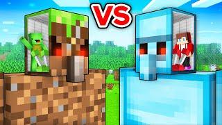 JJ's Having RICH GOLEM vs Mikey's Having POOR GOLEM Battle in Minecraft Maizen!