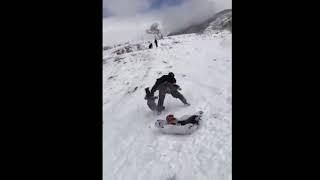 Man Goes Viral For Saving 2 Young Children on Sledding Hill || GoViral