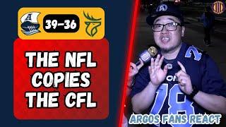 The CFL Is FASTER Than The NFL | Argos Fans React (TOR 39-36 EDM)