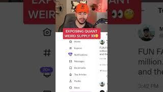 EXPOSING QUANT'S WEIRD SUPPLY! $QNT