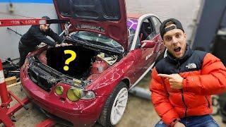 "NIEUWE MOTOR INBOUWEN"  LOW BUDGET BMW DRIFT AUTO!