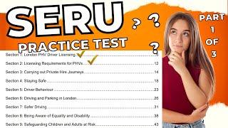 SERU Tfl mock test | London PHV Driver Licensing  and Licensing Requirements for PHVs| Part 1 of 3