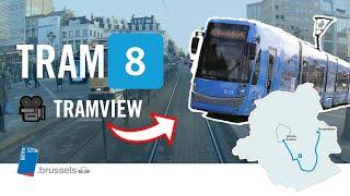 STIB/MIVB Tram 8 : Louise-Louiza / Roodebeek [tramview] HD Brussels