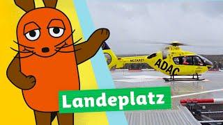 Wie wird ein Landeplatz für einen Hubschrauber gebaut? | Die Maus | WDR