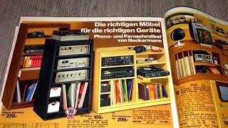 HiFi Möbel 1979 Versandhaus Katalog Radio Stereo Anlage Plattenspieler LPs