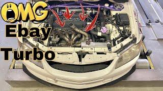 Built Evo 8 on a EBay turbo hits the dyno & makes minimum power