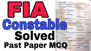 FIA Past papers MCQS //FIA Test Preparation // FIA Solved Paper