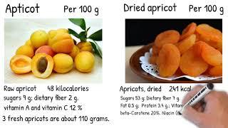 Apricot Vs Dried Apricot, which is better? health benefits, composition, calories