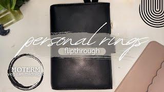 personal rings planner flip in my new moterm veg tan midnight cover