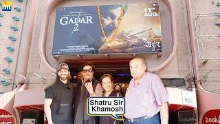 Paps Call Shatru Sir 'KHAMOSH' to Shatrughan Sinha, Poonam, Luv watch Gadar 2 at Gaiety Galaxy