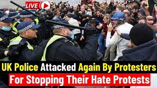 Breaking News! UK Police Heated Confrontation With Protesters At East London: Many Arrested!