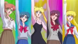 Sailor Moon Crystal Group Transformation Japanese Dub
