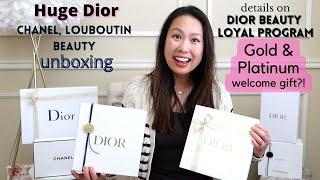 Dior Chanel Louboutin Beauty unboxing | Dior Beauty Loyal Program | Gold & Platinum Welcome gifts?