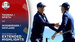 Thomas & Spieth vs Wiesberger & Hovland | Extended Highlights | 2020 Ryder Cup