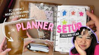 How I'm using FC Compact inserts in a Personal Filofax, 2023 Planner Setup