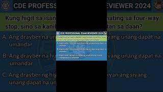 LTO EXAM REVIEWER PROFESSIONAL AND NON-PROFESSIONAL DRIVER'S LICENSE PART 241