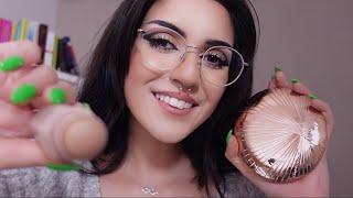 ASMR Big Sis Does Your Makeup With New Products | whispering, tapping on luxury makeup