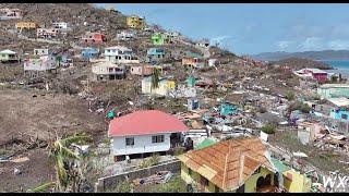 Hurricane Beryl - Petit Martinique aftermath - Drone - Grenada