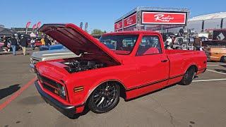 THE WORLD'S LARGEST CHEVY C10 TRUCK EVENT!!! DINO'S GIT DOWN STATE FARM STADIUM GLENDALE, ARIZONA 4K