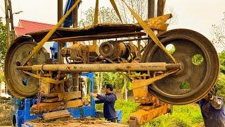 Woodworking Machine Restoration Project // Restoring A Super Giant Wood Sawing Machine