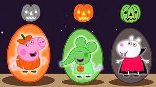 Peppa Pig - Surprise Eggs Halloween Special   - Learning with Peppa Pig