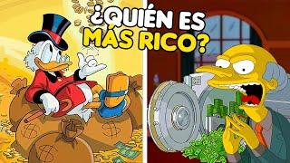 TOP 10 Personajes MÁS RICOS  de Las Caricaturas  (Actualización ) 2024 | DeToxoMoroxo