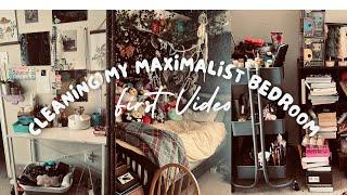 Cleaning my maximalist bedroom! | not very aesthetic 