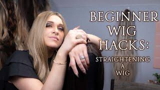 How To Straighten A Wig | Beginner Wig Hacks | Jesse M. Simons