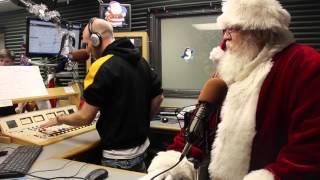 Santa Flips the Switch on Christmas Music at the KDAT Studio